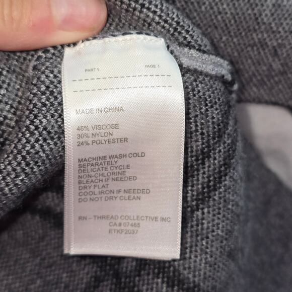 Ellen Tracy Turtleneck Sweater Gray/Black Women's Size M - Picture 6 of 7